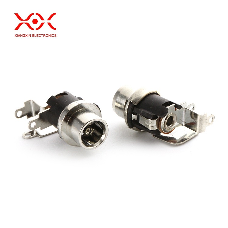 厂家现货 DC插座 电源插座 dc座 DC0025螺纹弯脚 大电流DC插座