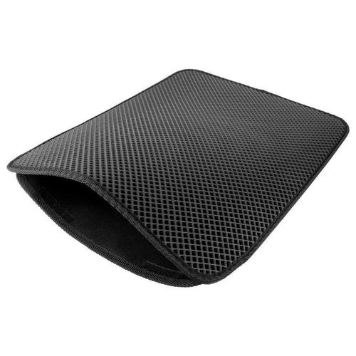 EVA double-layer foldable cat litter mat, washable pet square hole sand leakage mat, cat litter box cleaning mat