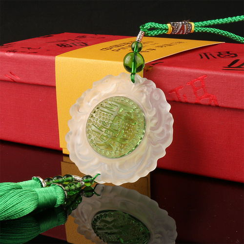Glass crystal car pendants, car interior accessories, insurance gifts, car rearview mirror decorations