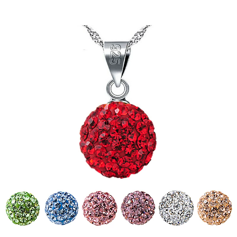 (Cross-border trading), necklace, accessory, round beads, pendant, silver 925 sample, wish, European style