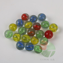 50颗11毫米透明红黄兰绿八瓣玻璃彩色弹珠 11mm彩色花瓣三花圆球