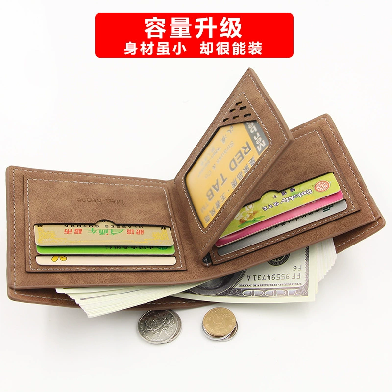 Short fashionable universal retro wallet for leisure, Korean style, factory direct supply