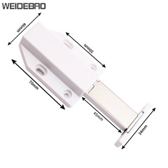 維德堡加大單門反彈器免拉手碰珠按壓式彈跳磁碰門吸 強磁櫃吸50G