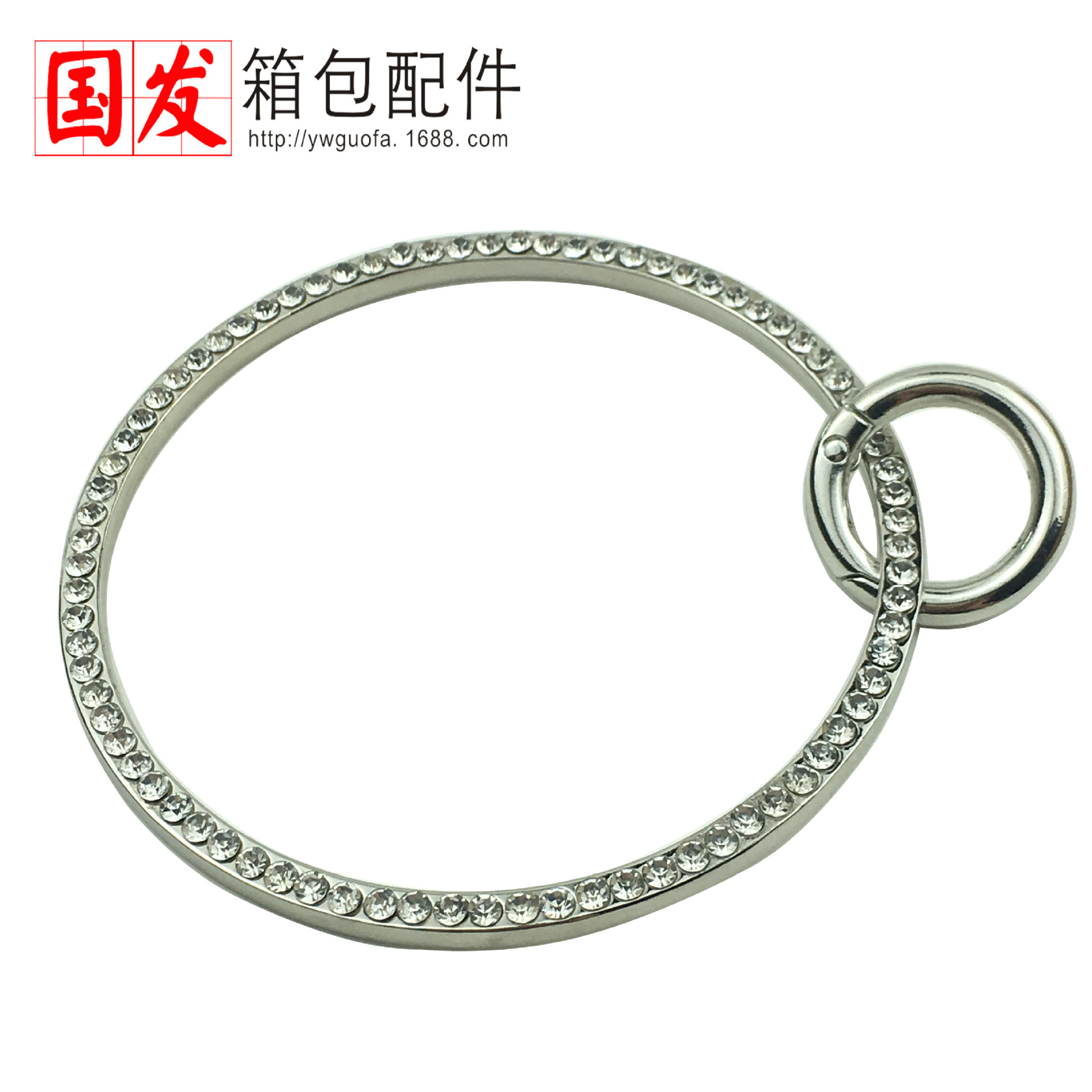 Nuevo: diámetro de 9cm pulsera de perforación redonda oro con botón de bobina círculo accesorios de bolsas DIY portátiles