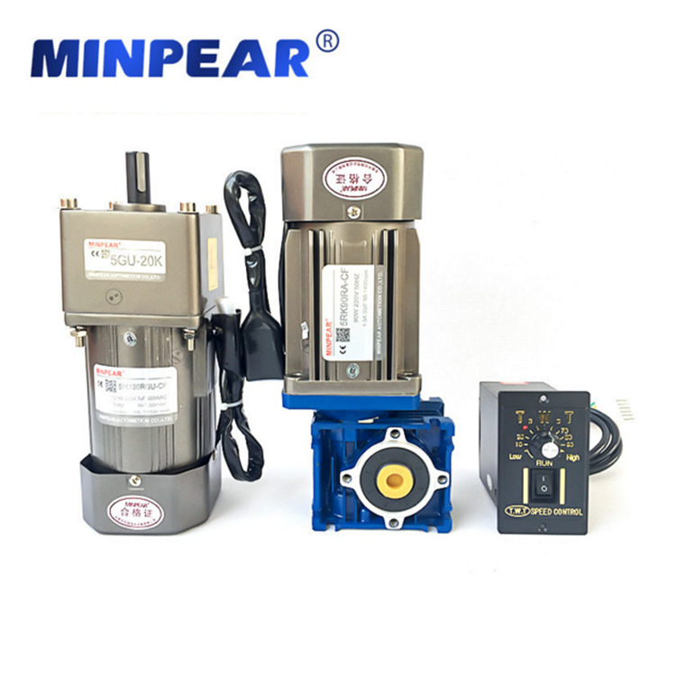 【200W感应式】MINPEAR微型交流定速齿轮减速电机,速比1/3~1/180