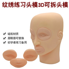 Removable Silicone 3D Tattoo Practice Head Model for Eyebrow, Lip, and Eyebrow/Lip Lining Designs