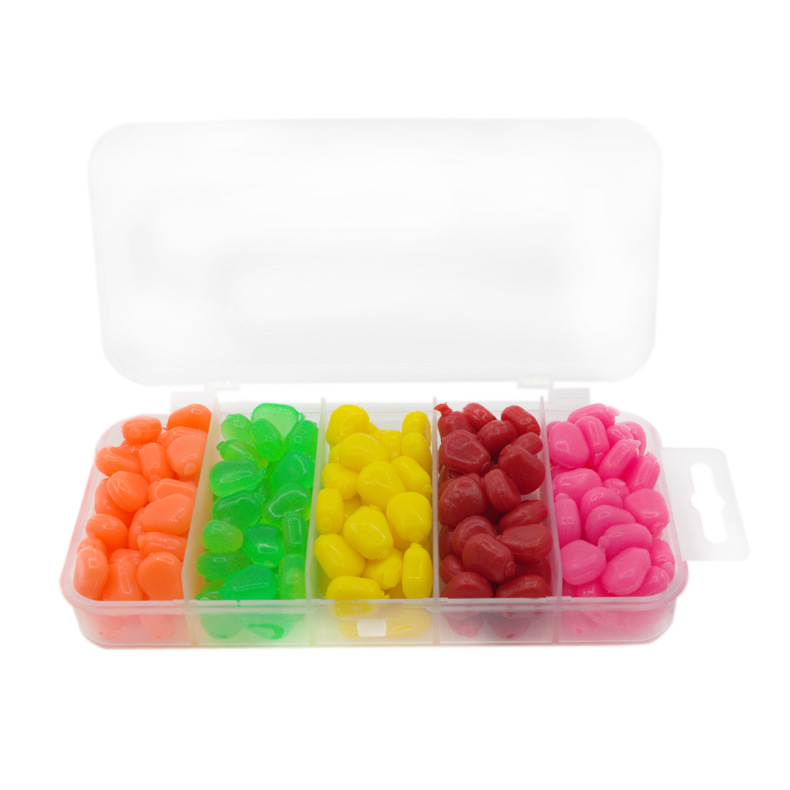 Juego de señuelos de maíz de alta flotabilidad, señuelo de pesca artificial de maíz, juego de señuelos transfronterizos