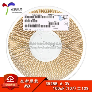 Оригинальный аутентичный патч 3 конденсатор 3528b 6,3 В 100 UF 10% Tajb107k006rnj 1210