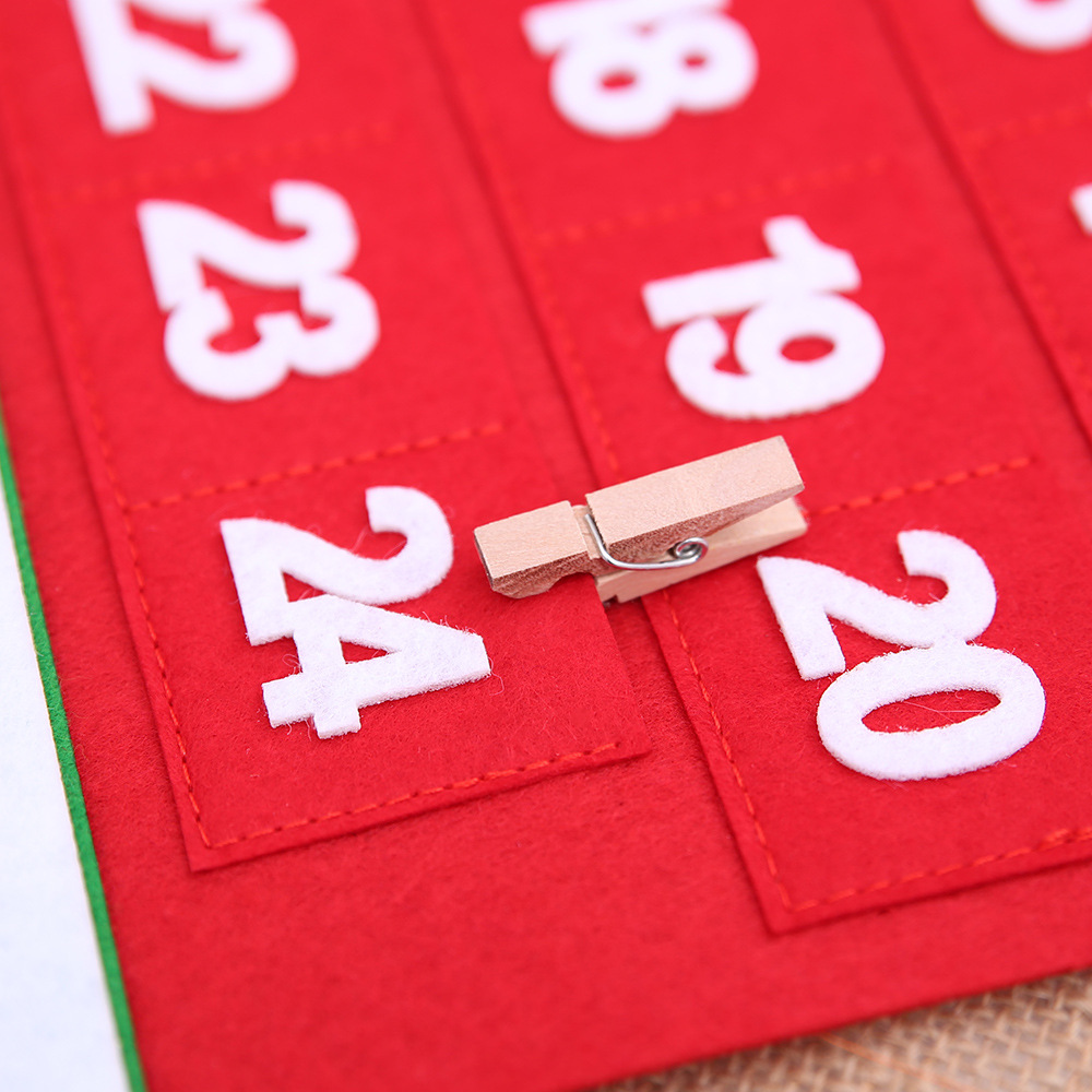Christmas Hot Countdown Calendar Pendant Cartoon Old Man Tree Calendar Felt Calendar Hanging Ornaments_voghion.com