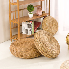 Thatched Straw Futon Japanese-Style Cushion, Thickened Round Tea Ceremony Rattan Tatami Yoga/Meditation Mat for Floor Seating