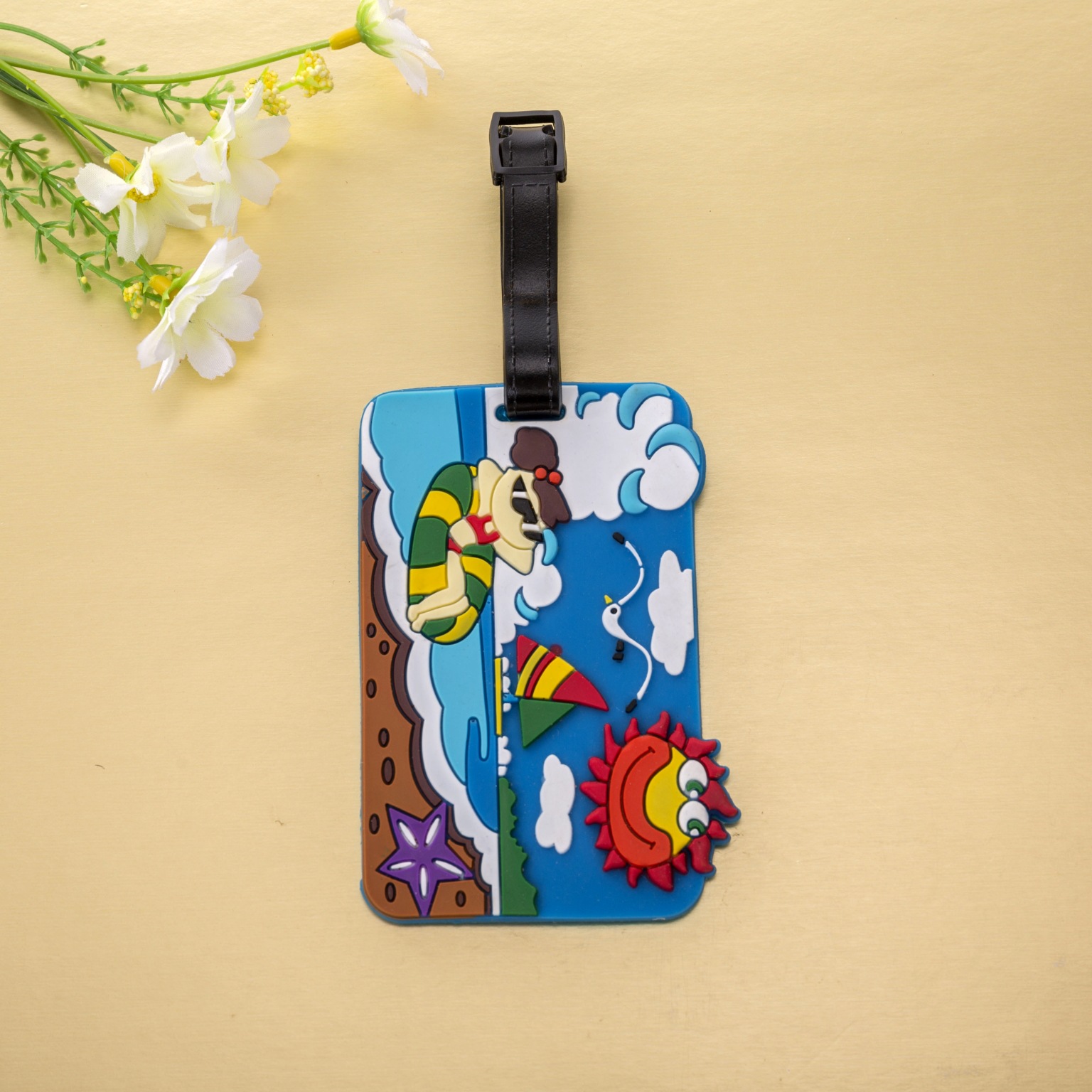 PVC软胶行李牌海豚吊牌托运行李箱识别标牌精品欧美怪兽挂牌
