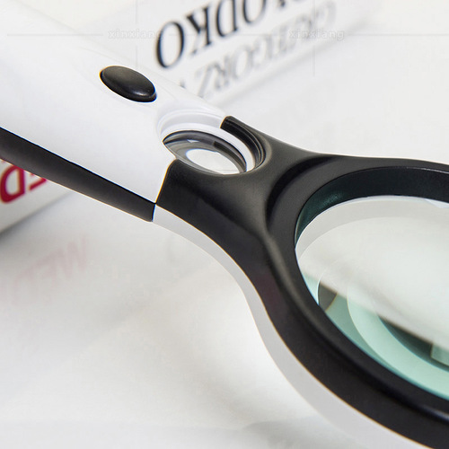 3x 45x dual lens three LED lights handheld reading and identification jewelry magnifying glass e-commerce
