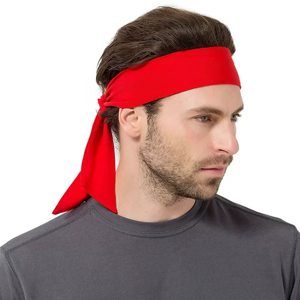 European and American Sports Hair Band Men's and Women's Outdoor Tennis Sweat-Absorbing Headband Quick-drying Running Pirate Headband Basketball Breathable Headband