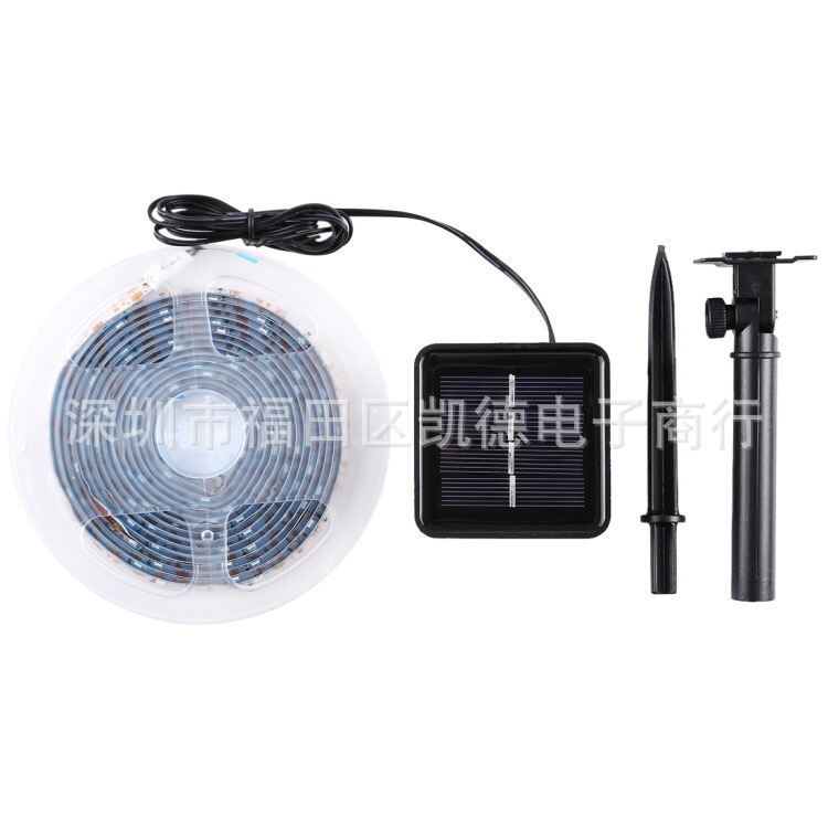 Barra de luz solar led al aire libre patio decoración Navidad vestir impermeable colorido 3m90led tira de luz solar