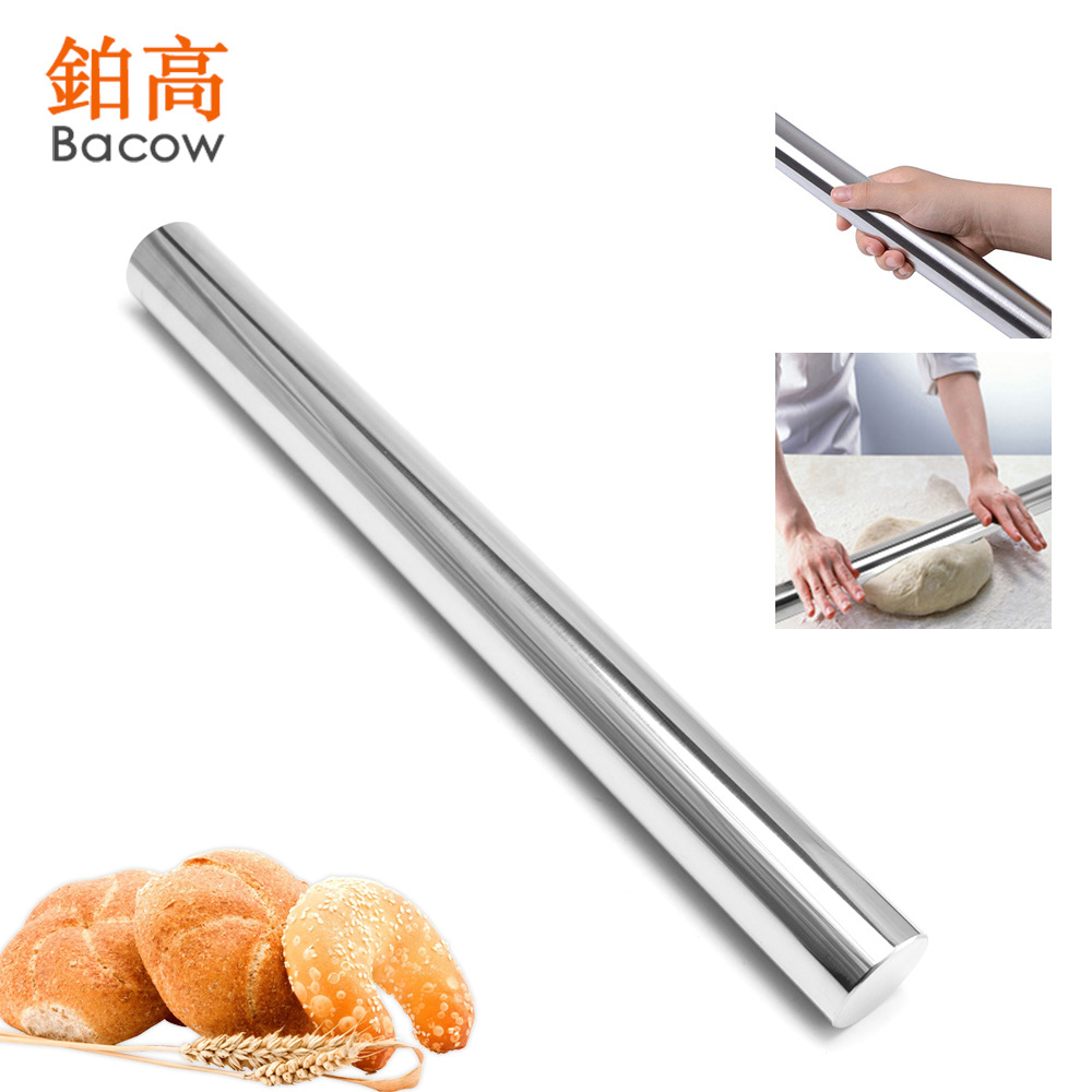 Acero inoxidable rodillo espejo Guangda herramienta para hornear Rolling stick Rolling dumpling piel Rolling stick image 3