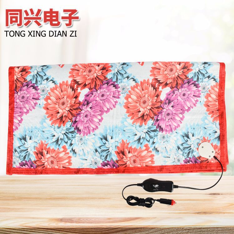 Car heating cushion car electric heating cushion 12v 24v double-sided flower car electric blanket