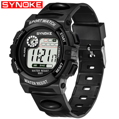 Shinuo Factory Direct Sales Student Outdoor Sports Multi-Function Alarm Clock Colorful Night Light Electronic Watch Waterproof for Boys and Girls