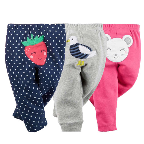 Children's Spring and Autumn Knit Fabric Pajama Pants for Babies and Toddlers, Solid Color 1-3 Years Old, Unisex Baby Sweatpants