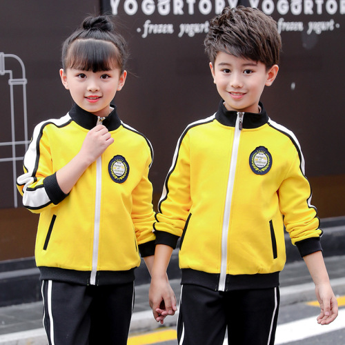 Preschool Spring and Autumn Sports Uniform Set for Children - British Style Three-Piece Athletic Outfit - New School Uniform for Primary School Students