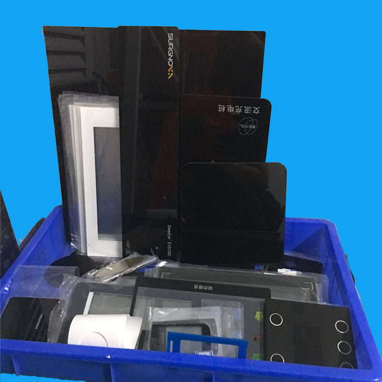 深圳厂家直销深加工cnc精雕钢化玻璃 白玻86型触摸面板可支持丝印