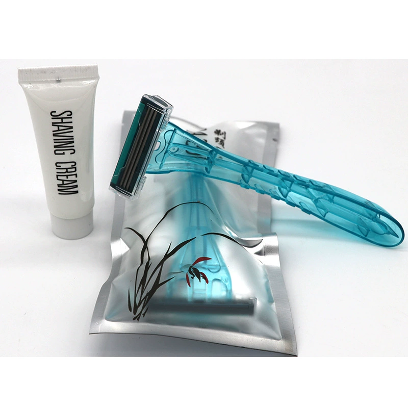 Room disposable razor for hotel, cream, set
