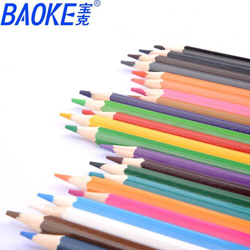 Baoke colored pencils 12 colors 24 colors 36 colors 48 colors tube drawing drawing oil colored lead children's coloring graffiti