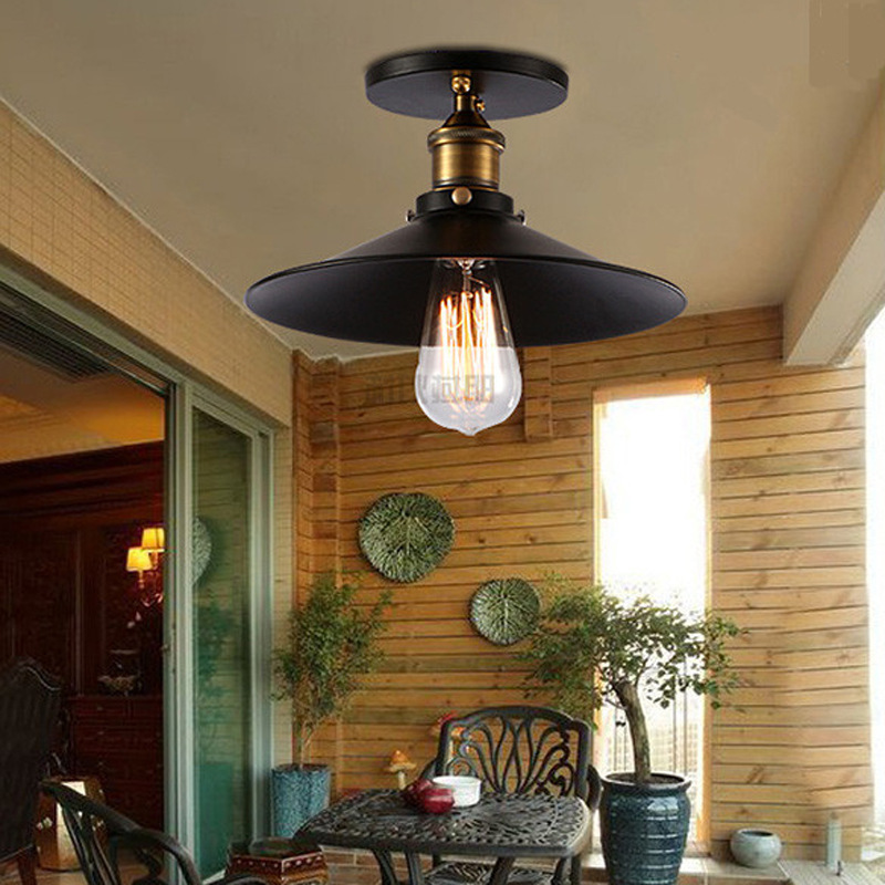 Cross-border Amazon US Station Europe Station Iron Creative Pot Cover Living Room Corridor Entrance Ceiling Lamp Factory