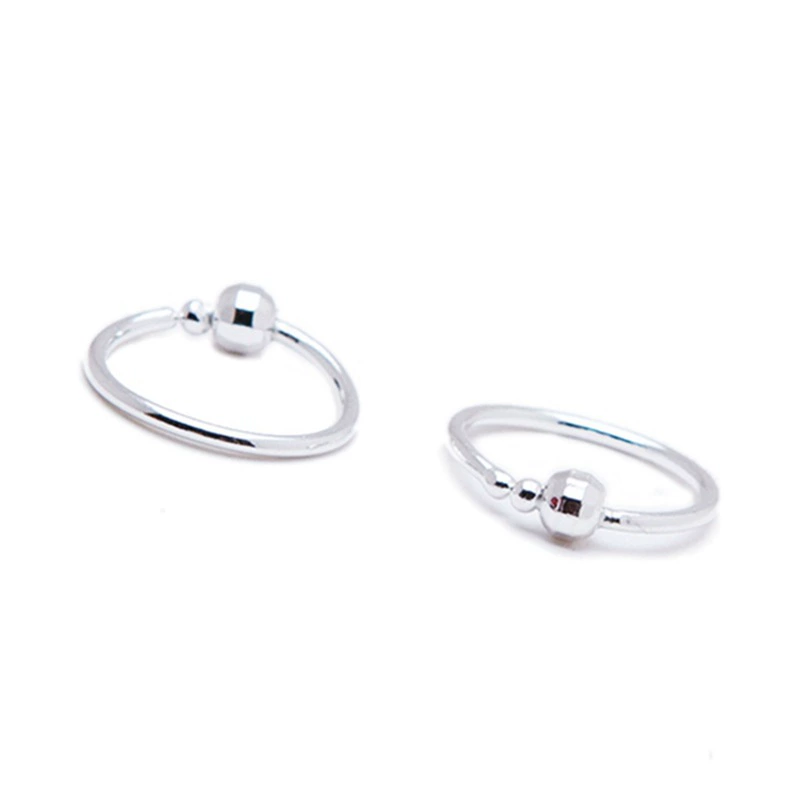 Small earrings, fashionable silver bracelet, 4mm, internet celebrity