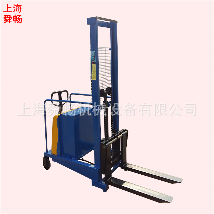 热卖配重式电动叉车堆高叉车 0.5吨2.5米无腿半电动装卸搬运铲车