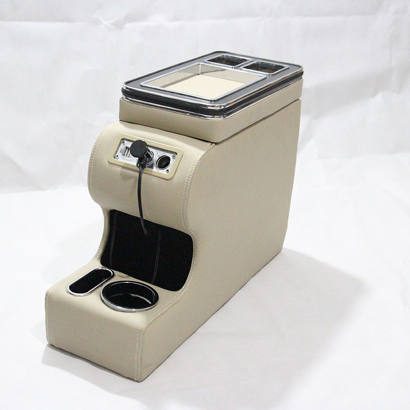 Noah VOXY | 诺亚 步威 迈特威 普瑞维亚 沃克西 Armrest box - third-generation-upgraded-beige-with-usb