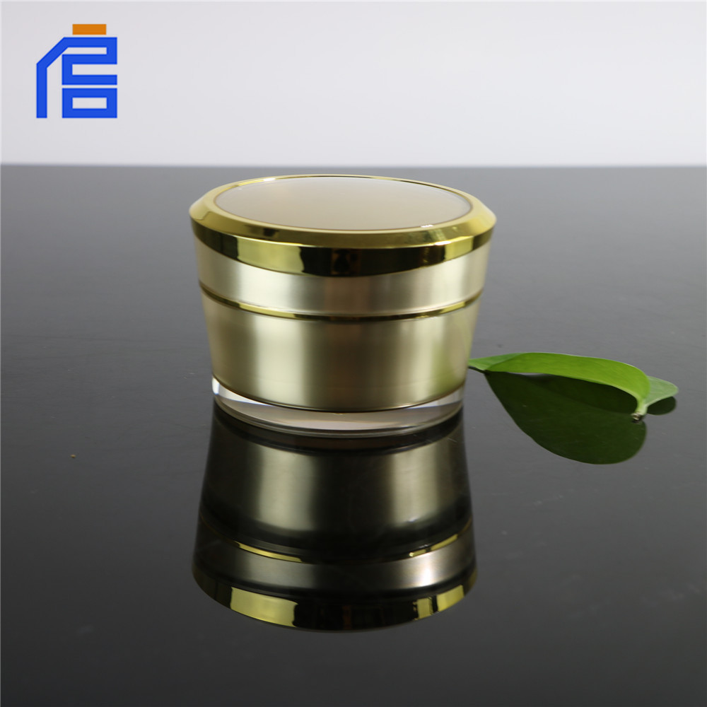 批发供应50g亚克力斜肩锥圆膏霜瓶 化妆品瓶 护肤霜包装瓶批发