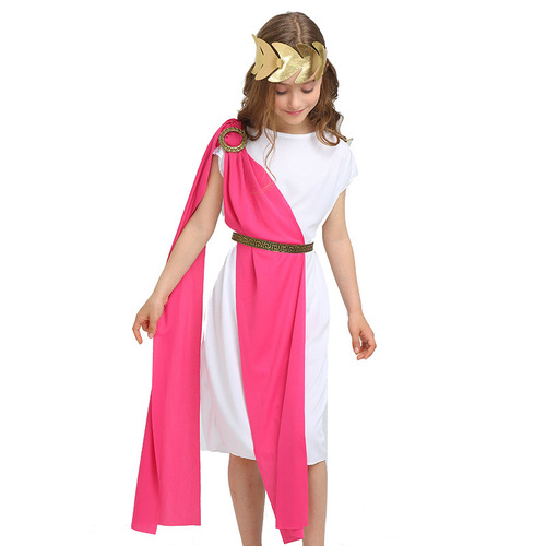 Halloween costume children's boy Roman goddess Greek queen dress child girl Greek Roman costume