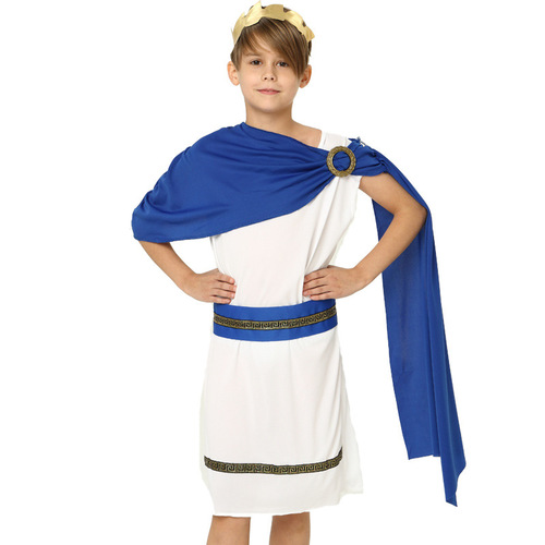 Halloween costume children's boy Roman goddess Greek queen dress child girl Greek Roman costume