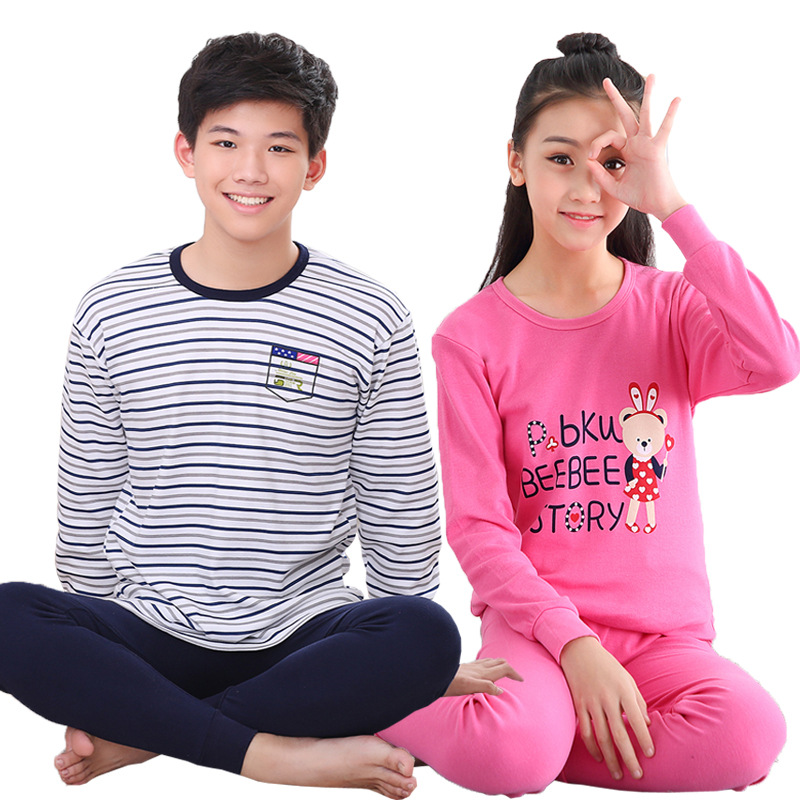 Ropa interior para niños ropa de otoño pantalones largos nuevos niños medianos y grandes ropa interior térmica bebé pijamas traje de desgaste para el hogar
