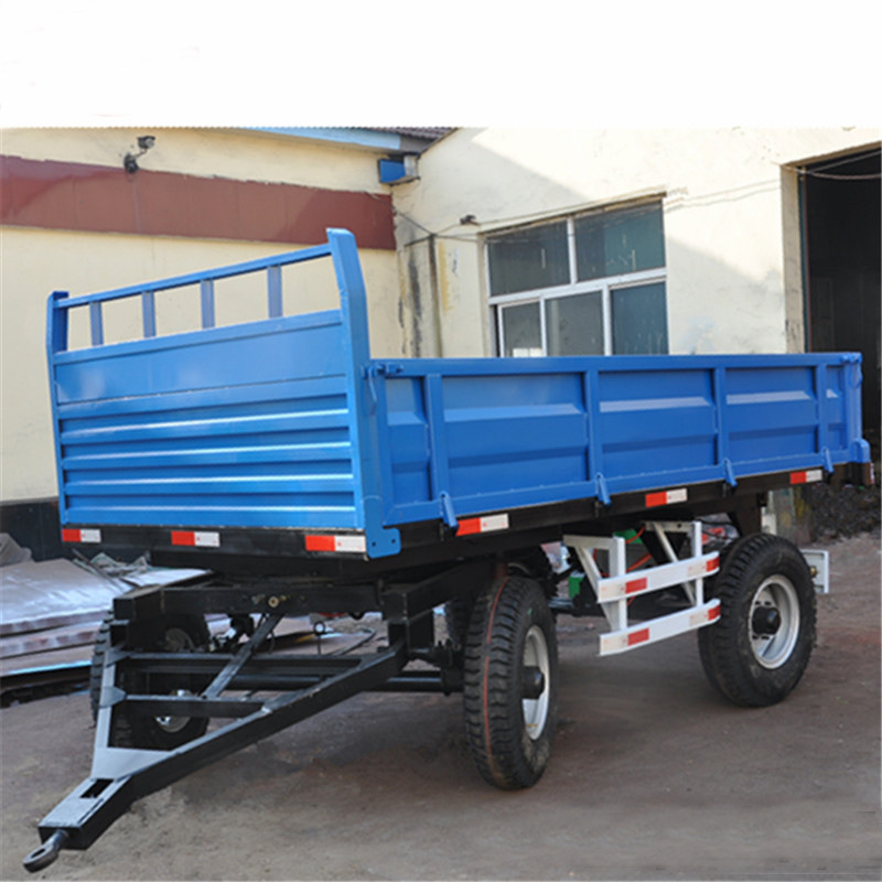 5T自卸农用拖车 全挂车 拖拉机牵引翻斗车 双轴拖车
