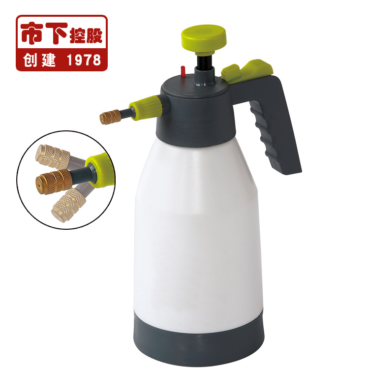 Bajo el mercado 1L/2L jardinería riego regadera de plástico de mano rociador manual de presión de aire