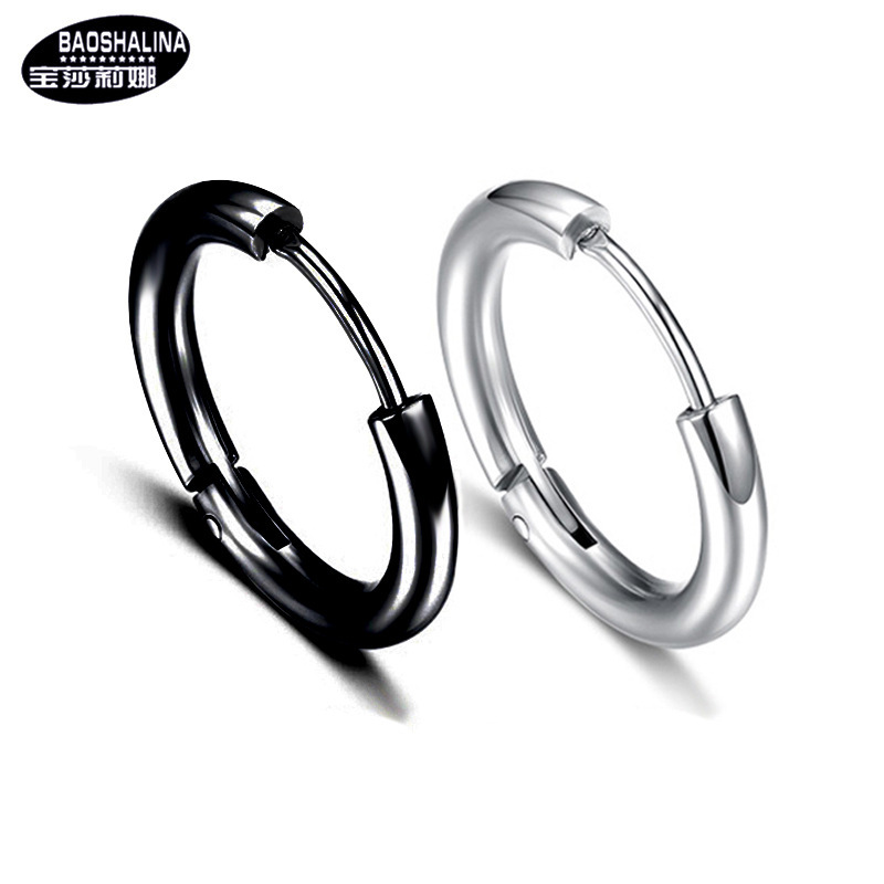 Influencer-Style Stainless Steel Earrings, Round Hoop Earrings Set, European and American Cross-Border Direct Supply Jewelry, In-Stock Factory Direct Sales