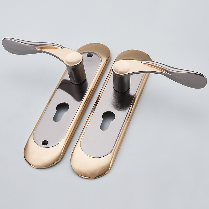 Cerradura de pomo para puerta de madera interior de aleación de aluminio, estilo minimalista, para hogar/dormitorio, hardware, venta al por mayor de cerraduras para puertas.