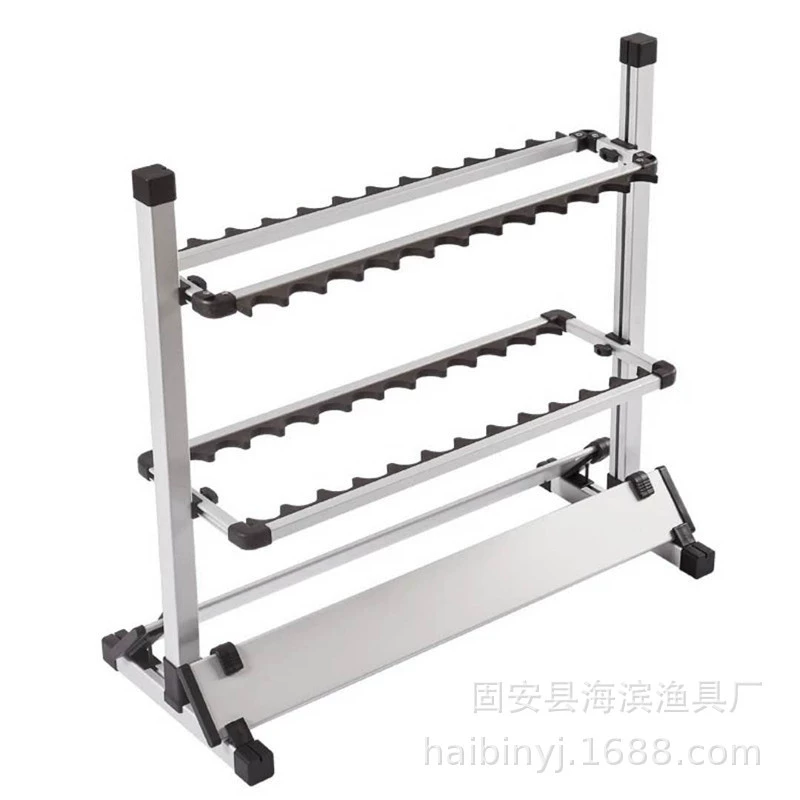 Blue universal metal storage system, tubing, stand