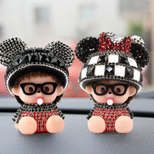 财神米奇蒙奇奇挂件汽车包包车载钥匙扣DIY饰品手工贴钻材料包