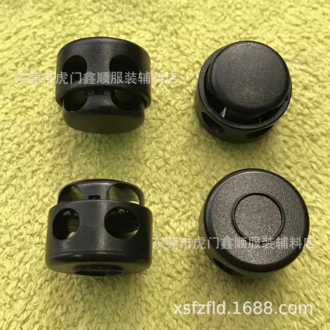 Фабрика прямой круглый двойное отверстие пластиковая пружинная Пряжка багажные Аксессуары эластичная веревка пластиковая пряжка эластичная пряжка