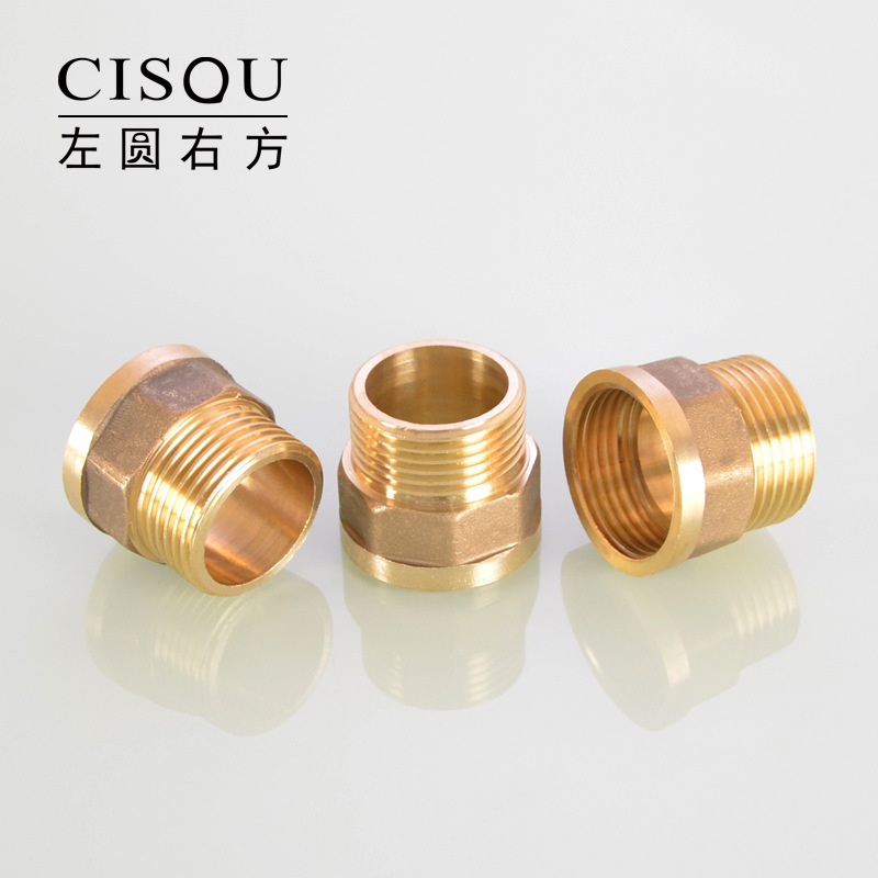 铜1/2分内外丝接头3/4分变径加长直接6分1寸水管燃气管道气动配件