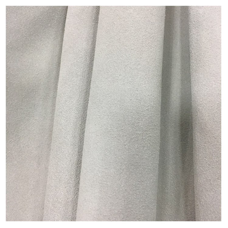 Velvet Two-Layer Cow Leather Factory Direct Sales Gray and White Cow Suede Leather