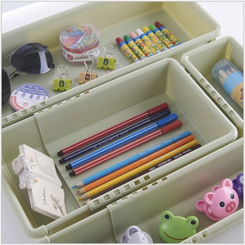 Creative Japanese-style environmentally friendly plastic drawer storage box kitchen office stationery sundries retractable classification organization box