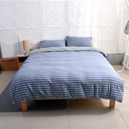 Class A Tianzhu cotton quilt cover Japanese knitted cotton striped quilt cover single product bedding single and double wholesale