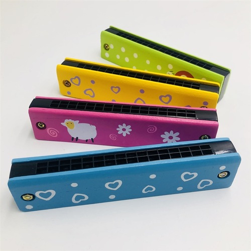 Children's harmonica beginner wooden 16-hole wind instrument kindergarten primary school student music toy mini harmonica