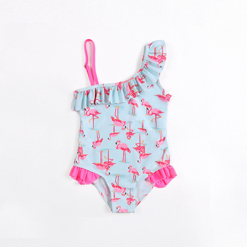 Cross-border European and American new hot-selling one-piece swimsuit watermelon print sweet and cute cartoon girls and children's swimsuit