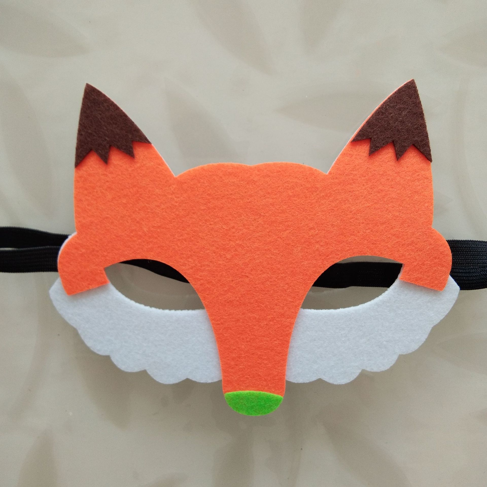 厂家直销 万圣节动物卡通毛毡面具 化妆舞会表演道具礼品