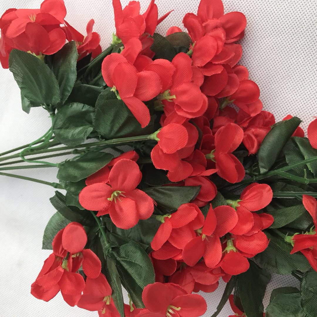 Violeta artificial colgante de pared flor Vine boda casa balcón decoración de interiores flor falsa violeta tela de seda lámpara de calle Flor falsa