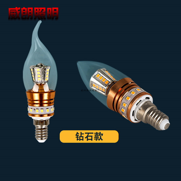 LED candlelight 5W candle lamp E14 snail mouth foam stretch tail…